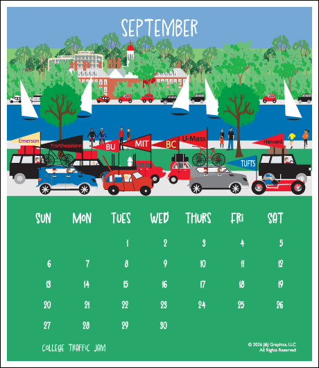 2026 Poster Calendar - 11 x 14 - Boston