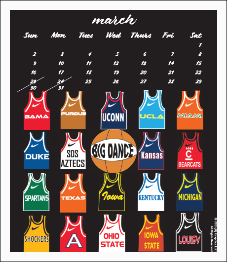 2025 Jewel Case Calendar - 5" x 5.5" - Boston Sports