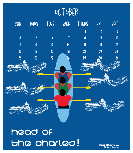 2026 Jewel Case Calendar - 5" x 5.5" - Boston Sports