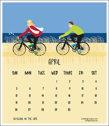 2026 Poster Calendar - 11 x 14 - Cape Cod