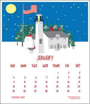 2026 Poster Calendar - 11 x 14 - Cape Cod