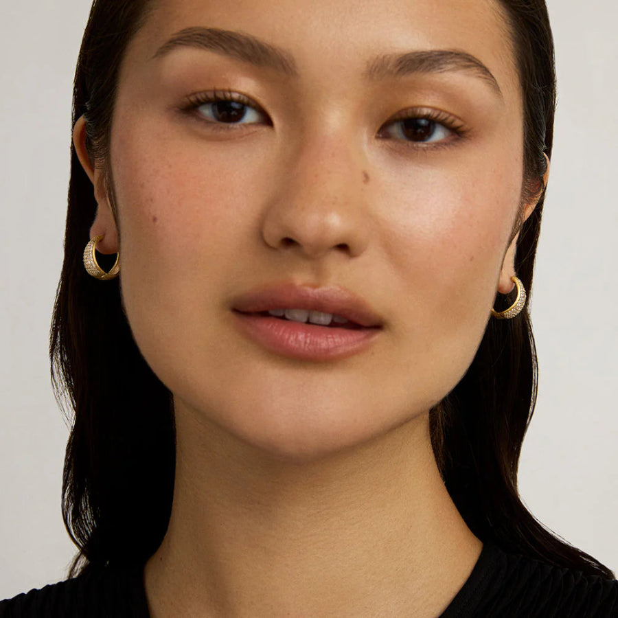Margaux Pavé Huggie Hoops