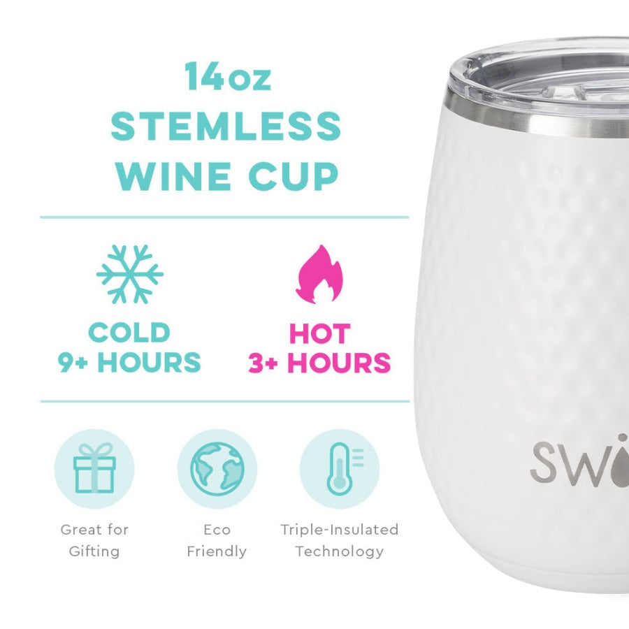 Swig - Stemless Wine Cup (14 oz.) - Golf Partee