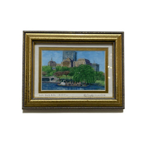 Framed Print - Swanboat Ride, Boston Public Garden - 5" x 7" - Gold Frame