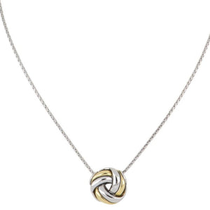 Infinity Knot Two Tone Slider Necklace