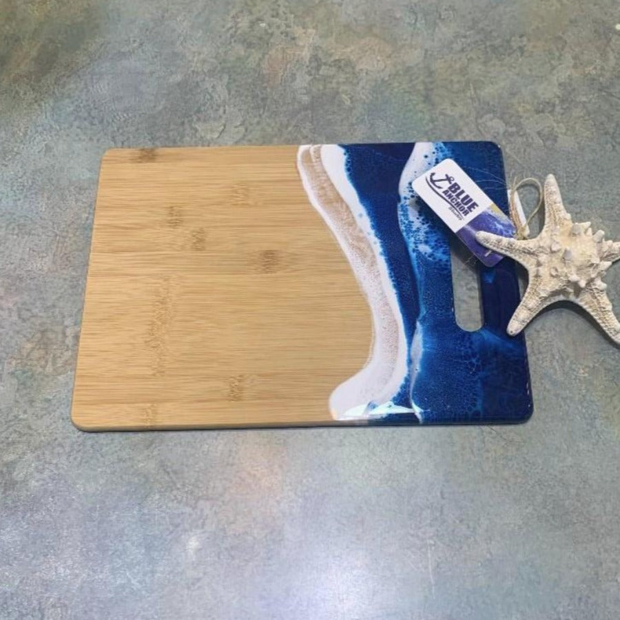 Large Cutting Board - Hand Painted - Ocean