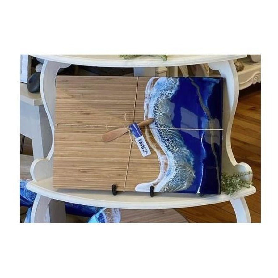 Extra Large Cutting Board - Hand Painted - Ocean