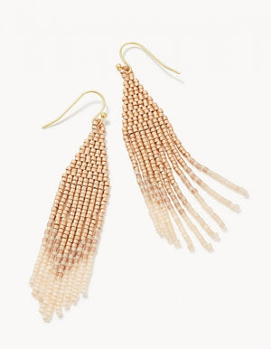 Bitty Bead Earrings-Golden Blush
