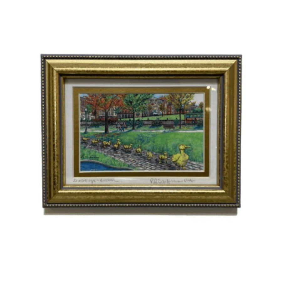 Framed Print - Ducklings, Boston Public Garden - 5" x 7" - Gold Frame
