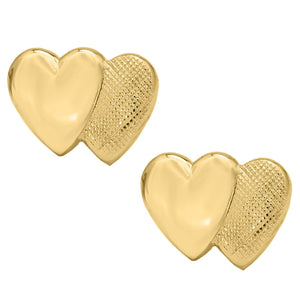 14K Heart Gold Earrings-Children