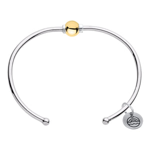 Classic Cape Cod Cuff Bracelet - SS / 14K Gold Ball