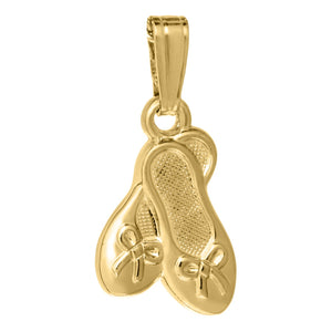 14K GF Ballet Slippers Pendant-Children