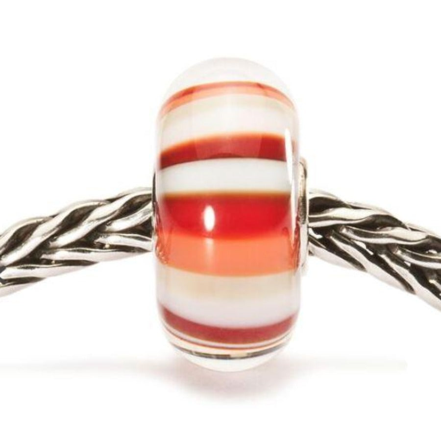 Trollbeads-Strawberry Stripes Bead-Retired