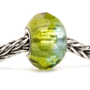 Trollbeads-Green Prism Bead