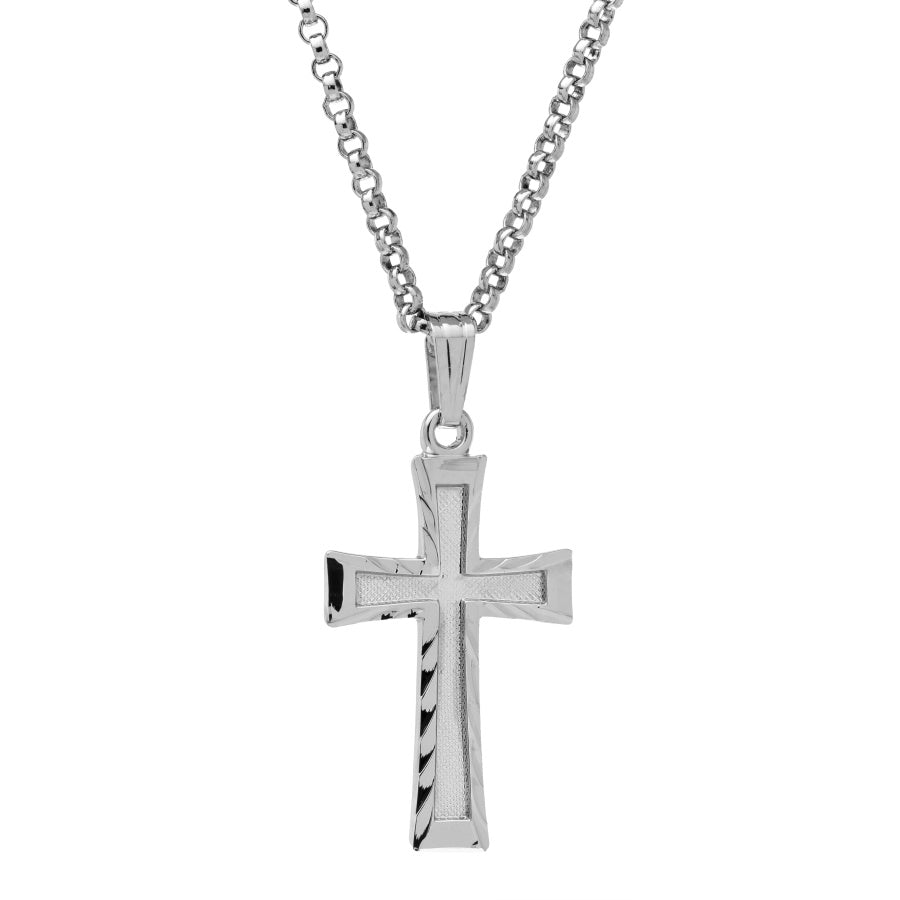 SS Cross Necklace-Adult