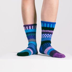 Solmate Socks - Raspberry Crew Socks - Large