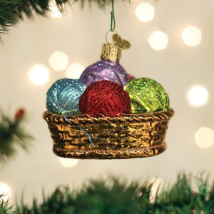 Basket Of Yarn - Old World Christmas