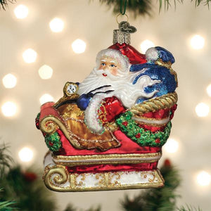 Santa In Sleigh - Old World Christmas