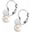 Load image into Gallery viewer, Meridian Petite Pearl Leverback Earrings
