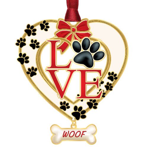 Dog Love Ornament