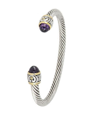 John Medeiros- Nouveau Amethyst Small Wire Cuff Bracelet