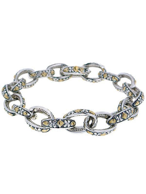 Oval Link Collection Two Tone Bracelet