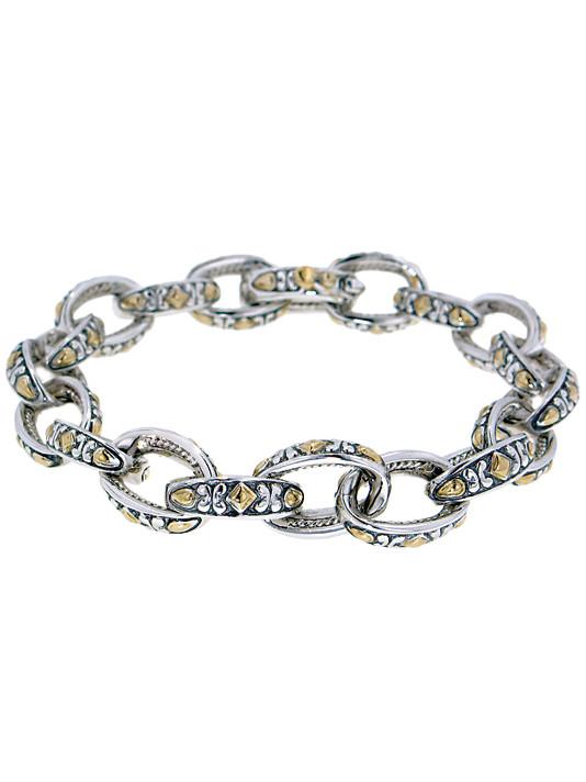Oval Link Collection Two Tone Bracelet