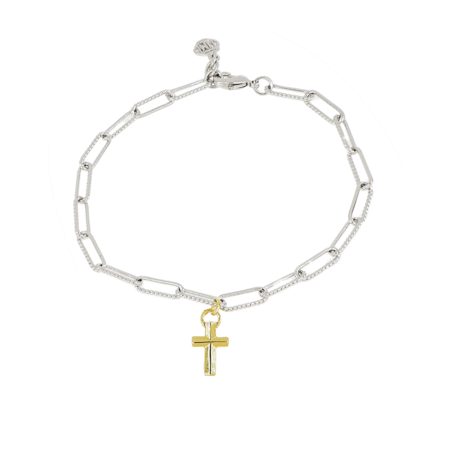 Diamante Charm Bracelet Cross