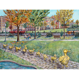 Framed Print - Ducklings, Boston Public Garden - 5" x 7" - Gold Frame