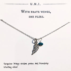 Necklace - With brave wings...