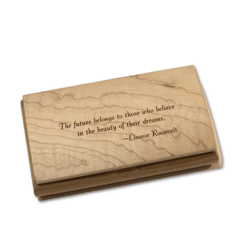 Wooden Keepsake Box - The Future Belongs To Those Who Believe