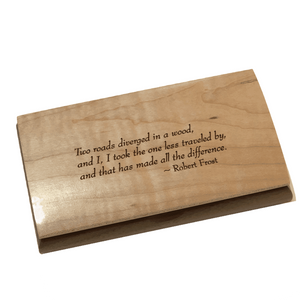 Wooden Keepsake Box - Two Roads Diverged