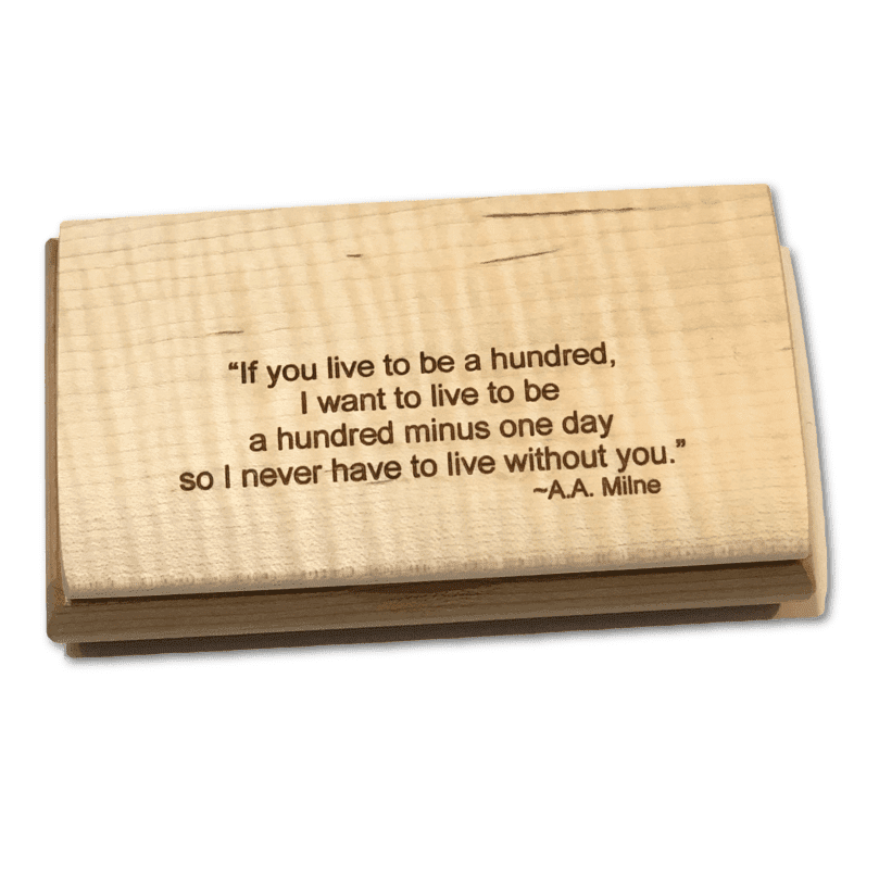 Wooden Keepsake Box - If You Live To Be 100