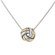 Load image into Gallery viewer, Infinity Knot Two Tone Slider Necklace

