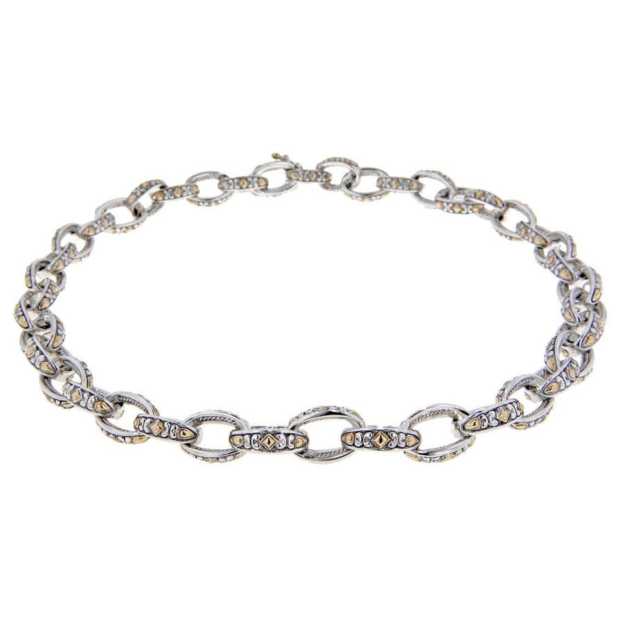 Oval Link Collection Two Tone Necklace