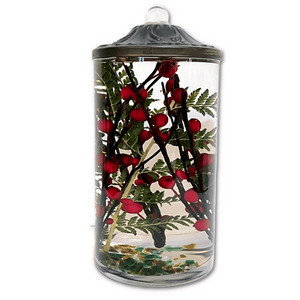 Sm Cylinder - Lifetime Candle - Red Berry Fern