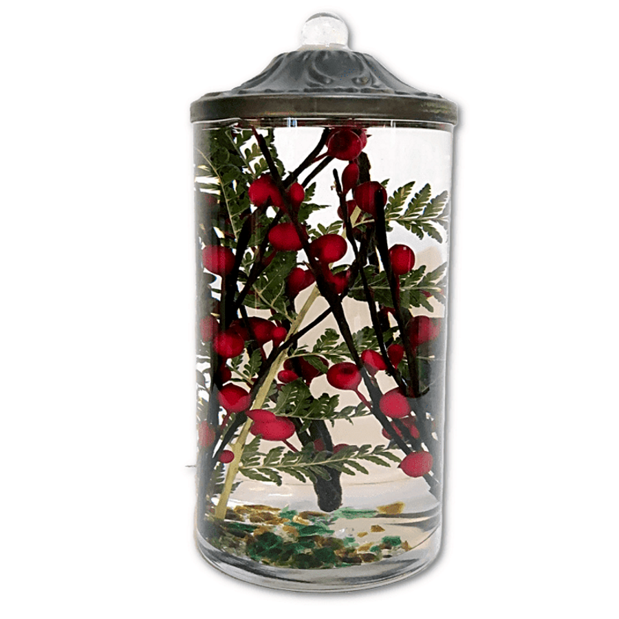 Sm Cylinder - Lifetime Candle - Red Berry Fern