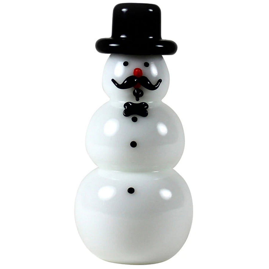 Glass Snowman - Top Hat