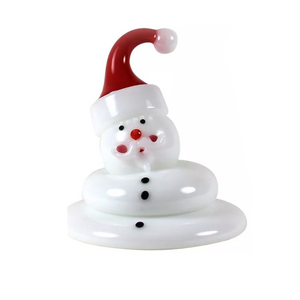 Glass Snowman -Melting - Santa