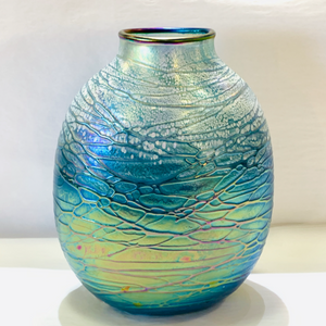 Luster Oval Vase - Green Tone