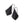 Load image into Gallery viewer, Alex Gunmetal Drop Earrings In Black Opaque Glass
