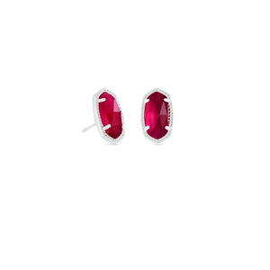 Ellie Silver Stud Earrings In Berry Illusion