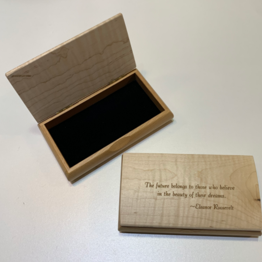 Wooden Keepsake Box - The Future Belongs To Those Who Believe