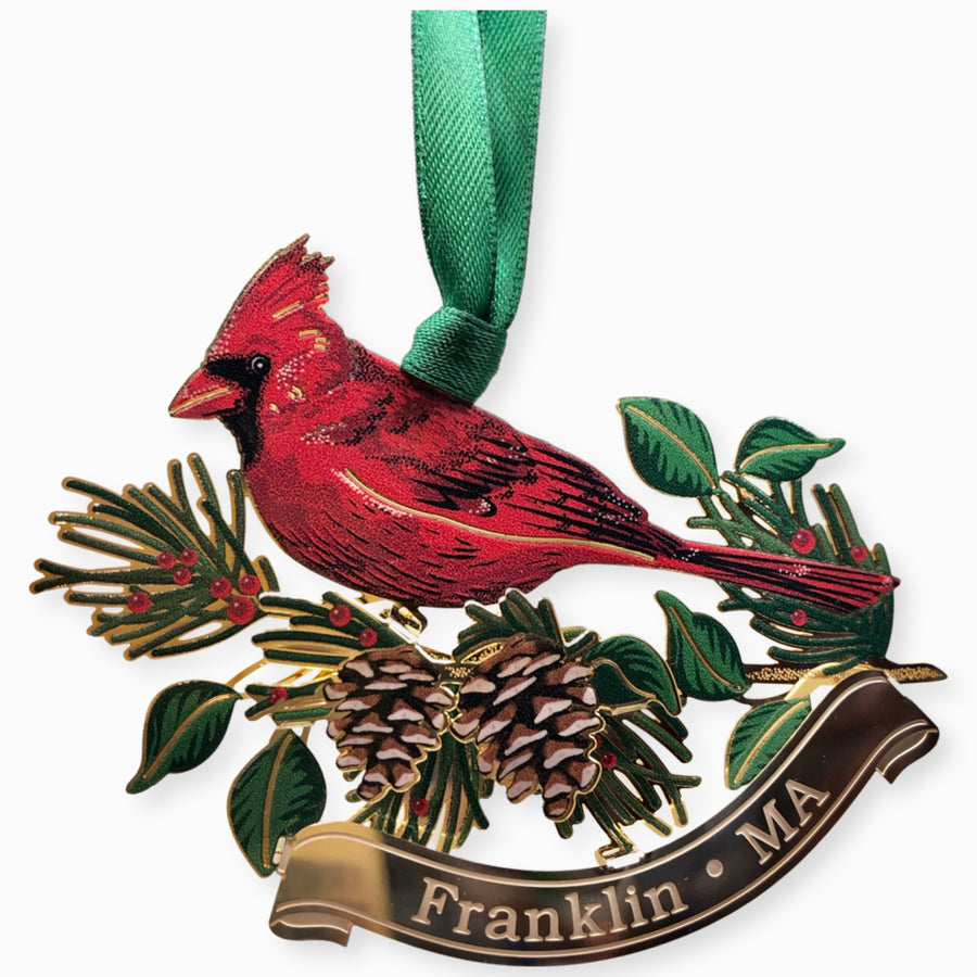 Cardinal Pinecone Ornament - Franklin