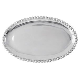 Pearled Oval Platter- 12 x 8