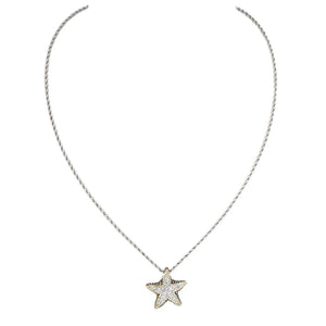 Ocean Images Seaside Collection Small Pave' Starfish Slider with Chain