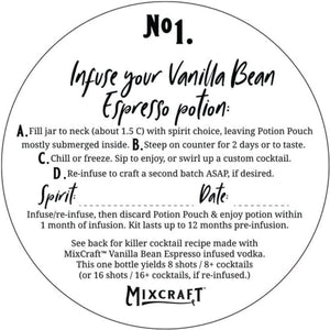 Spirit Infusion Kit- Vanilla Bean Expresso